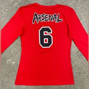 Vintage Y2K Nike Arsenal Training Long Sleeve Shirt size Small
